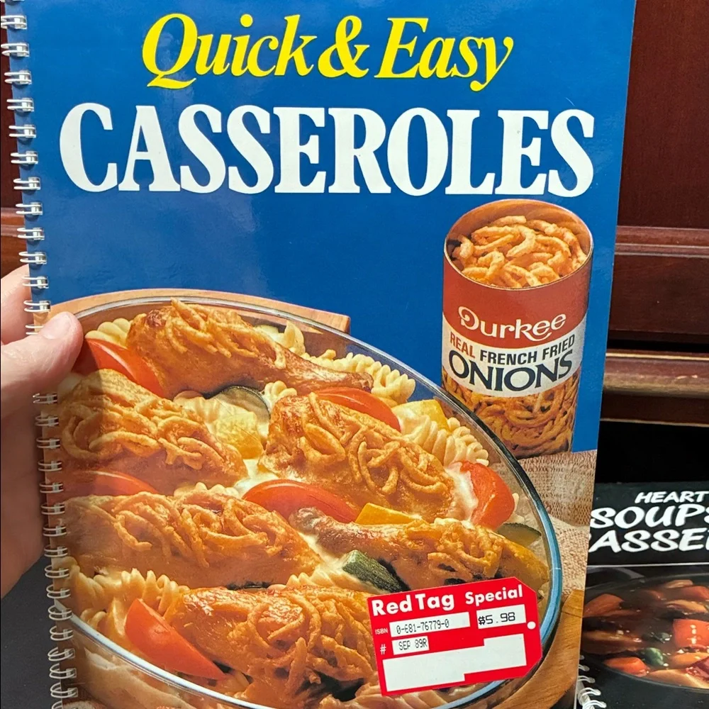 Vintage set of three spiral bound cookbooks